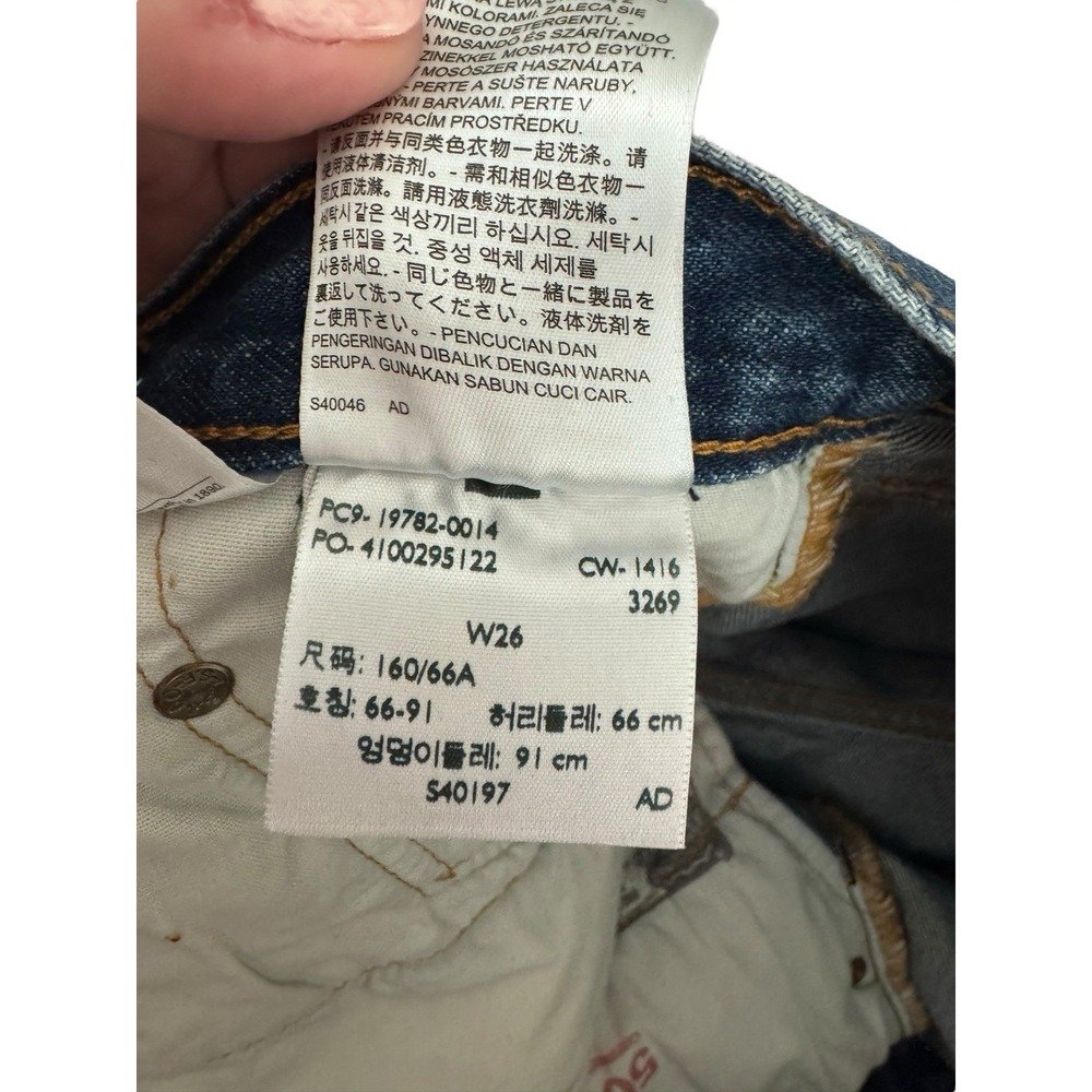 Levi's 501 CT Women's 26 Blue Denim Jean Shorts‎ Frayed Hem Casual Distressed - Picture 7 of 11